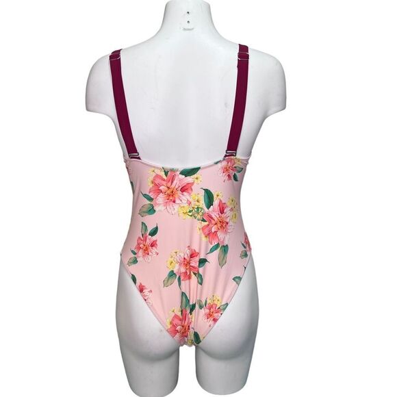 𝅺CUPSHE Floral One Piece Bathing Suit Size Medium - Picture 3 of 10